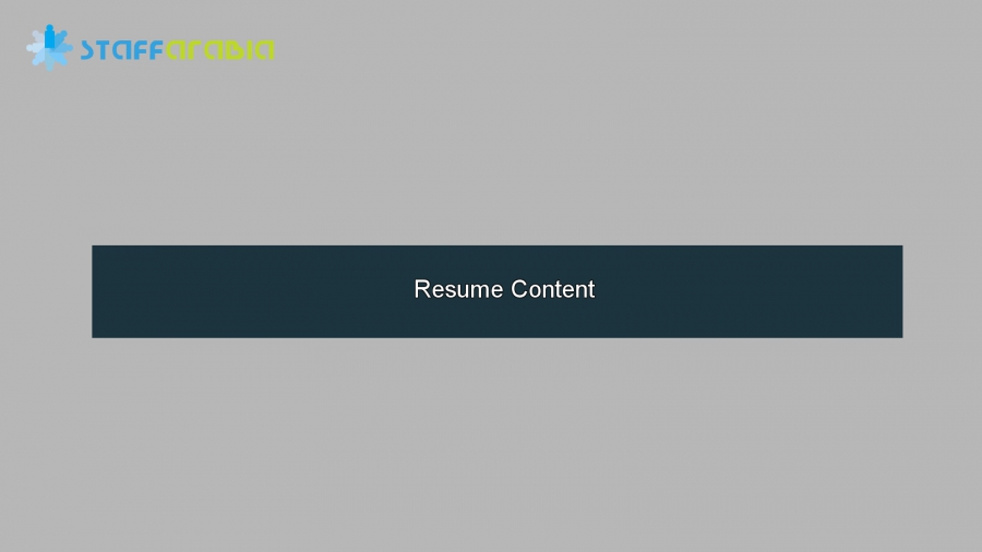 Resume Content