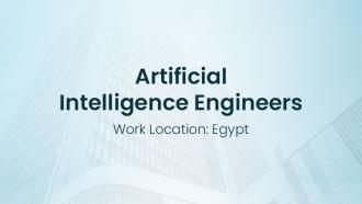 Artificial intelligence engineers